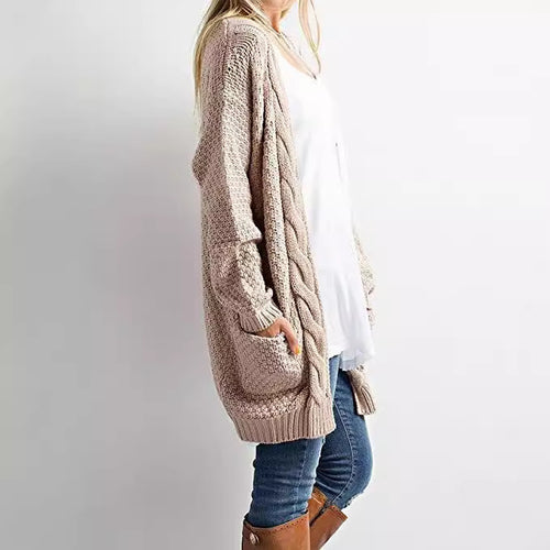 Cardigan femme avec motif texturé et poches pratiques Chic & Stil