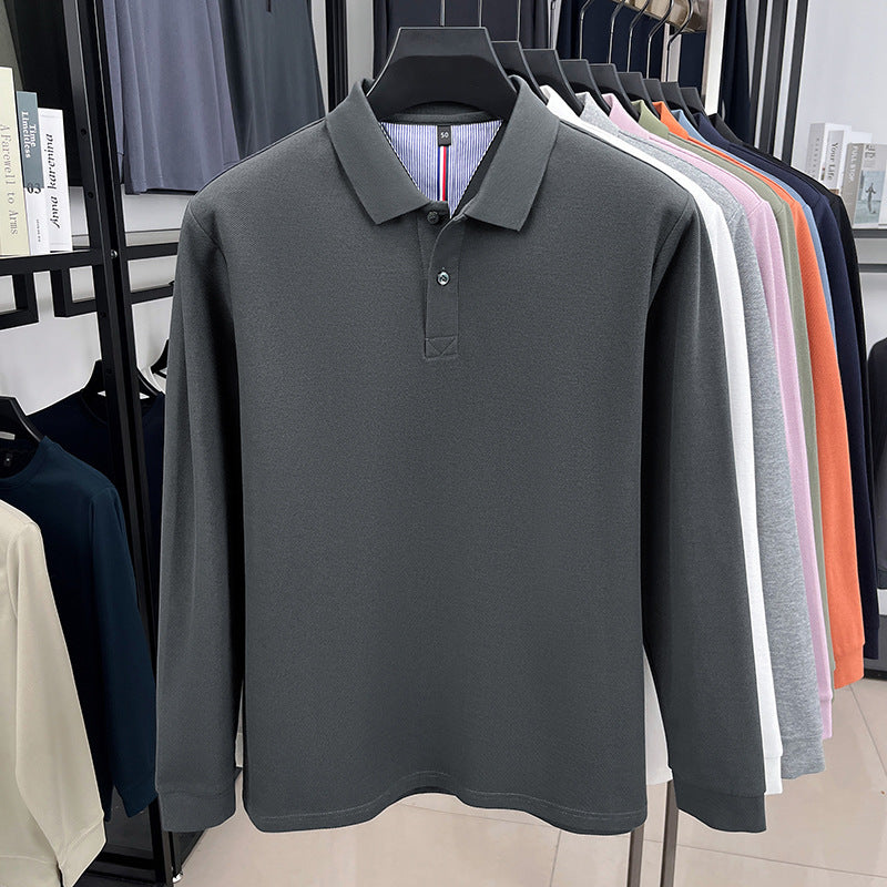 Men's Long Sleeve Polo with Structured Design and Breathable Properties Lune London