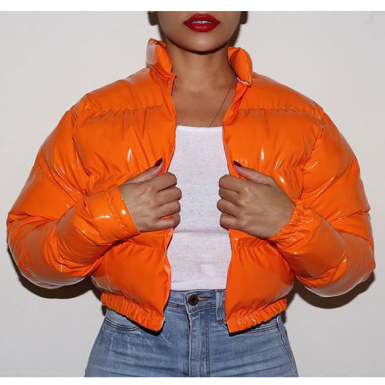 Ladies shiny quilted jacket Chic und Stil