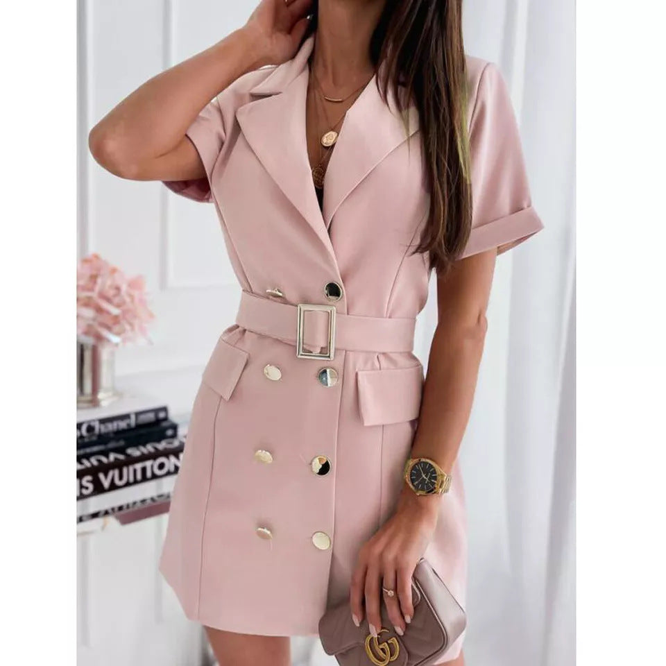 Ladies Mini Double-Breasted Dress Lune London