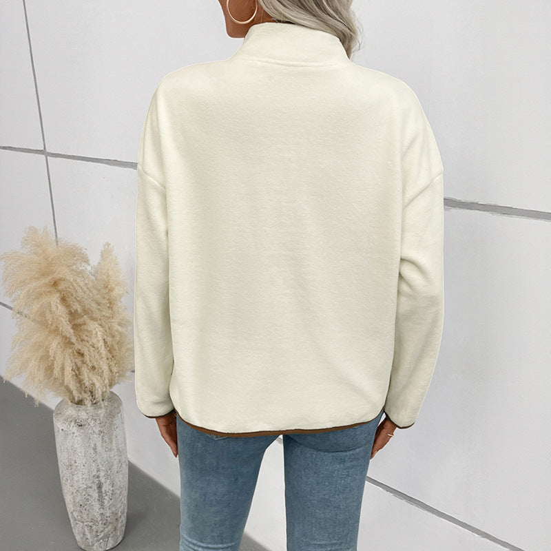 Women's fleece jacket with contrasting details Lune London