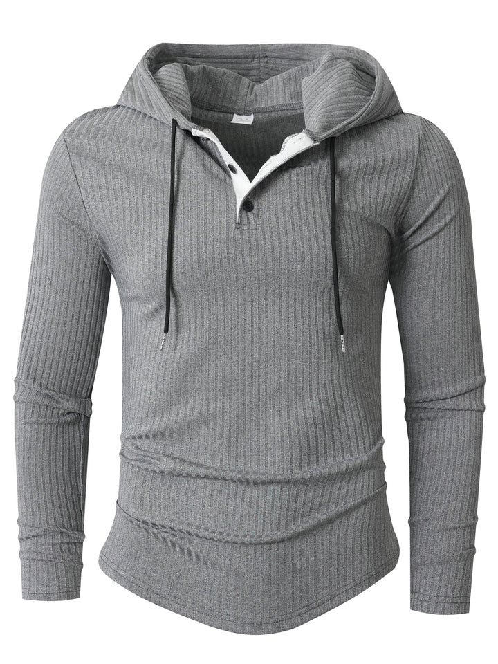 Men's Hoodie Sporty Long Sleeve with Textured Surface Lune London