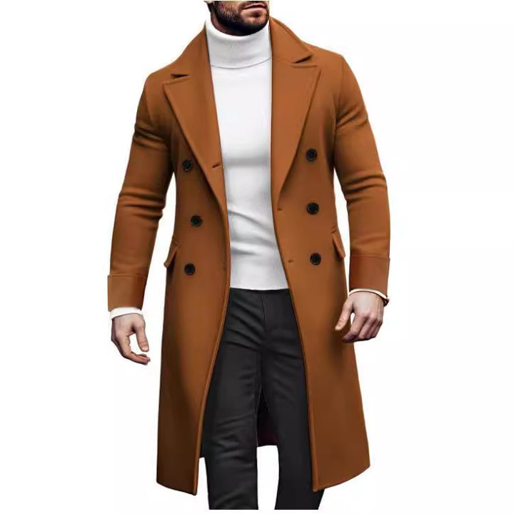 Elegant double coat for men with wide lapels and practical pockets Amarae