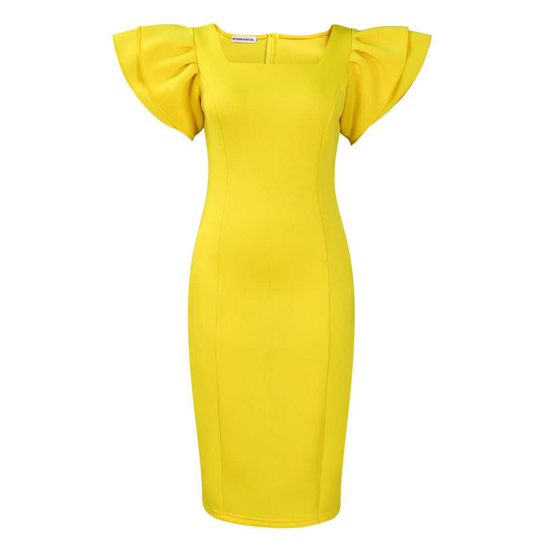 Ladies Elegant Dress with Voluminous Sleeves Lune London