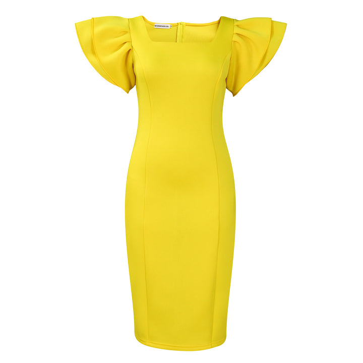 Ladies Elegant Dress with Voluminous Sleeves Lune London