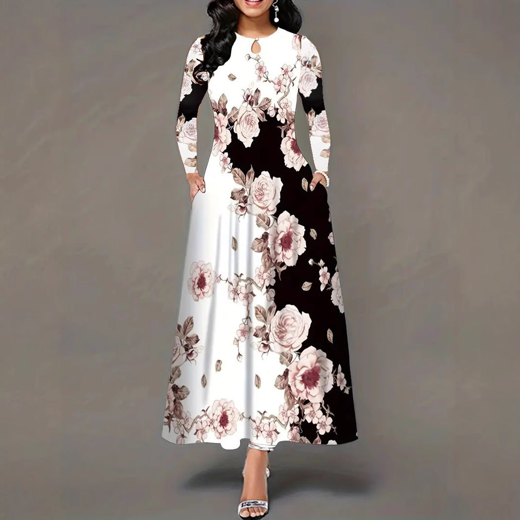 Lune London Floral Print Maxi Dress for Women