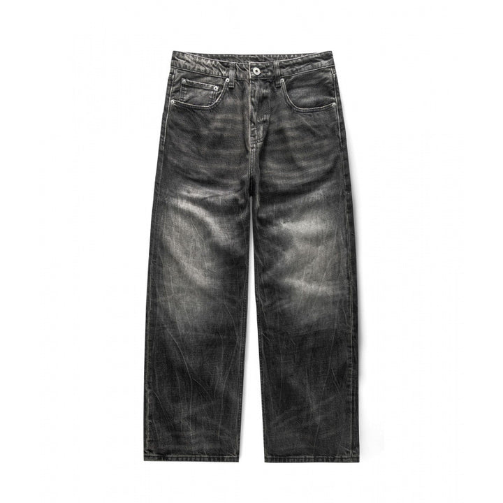 Men's loosely cut straight jeans in workwear style with used effect Amarae