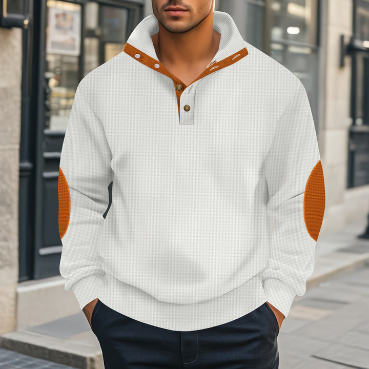 Men's casual hoodie in textured fabric with modern accents Lune London