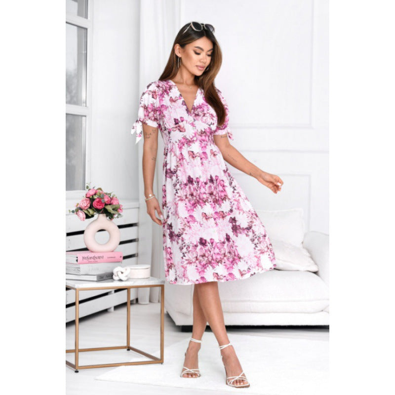 Lune London floral print wrap dress for women