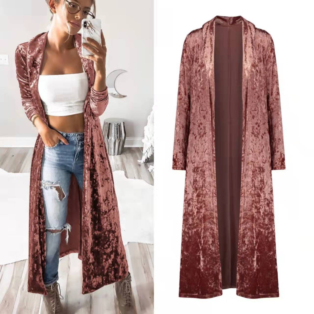 Lady Velvet Duster Coat Amarae