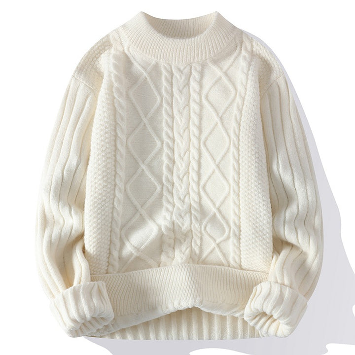 Ladies Cozy Knit Sweater with Twisted Pattern Lune London