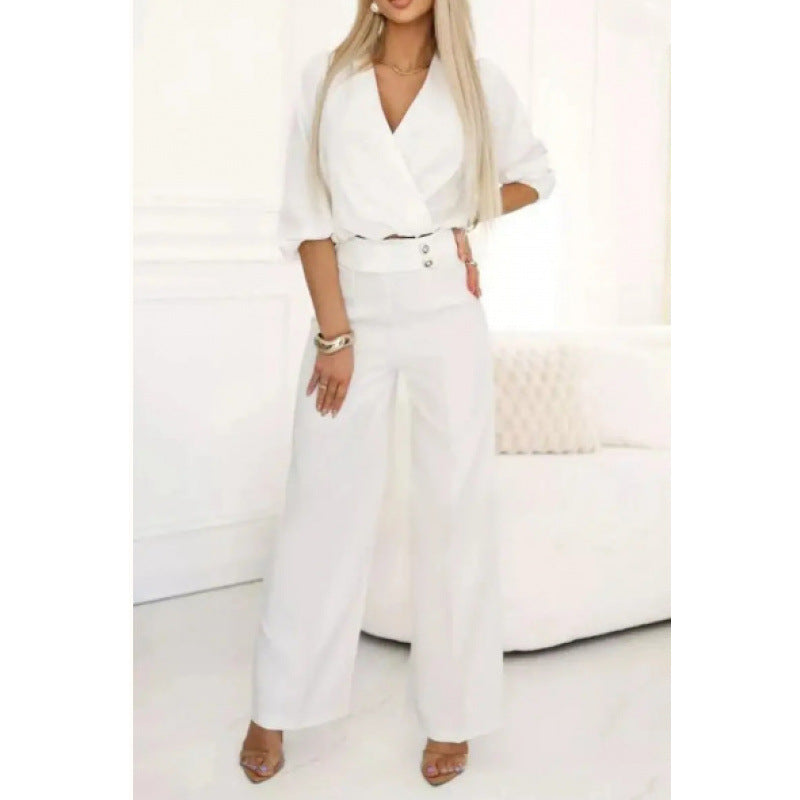 Elegant ladies jumpsuit with wide legs Lune London