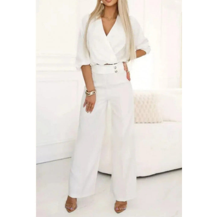 Elegant ladies jumpsuit with wide legs Lune London