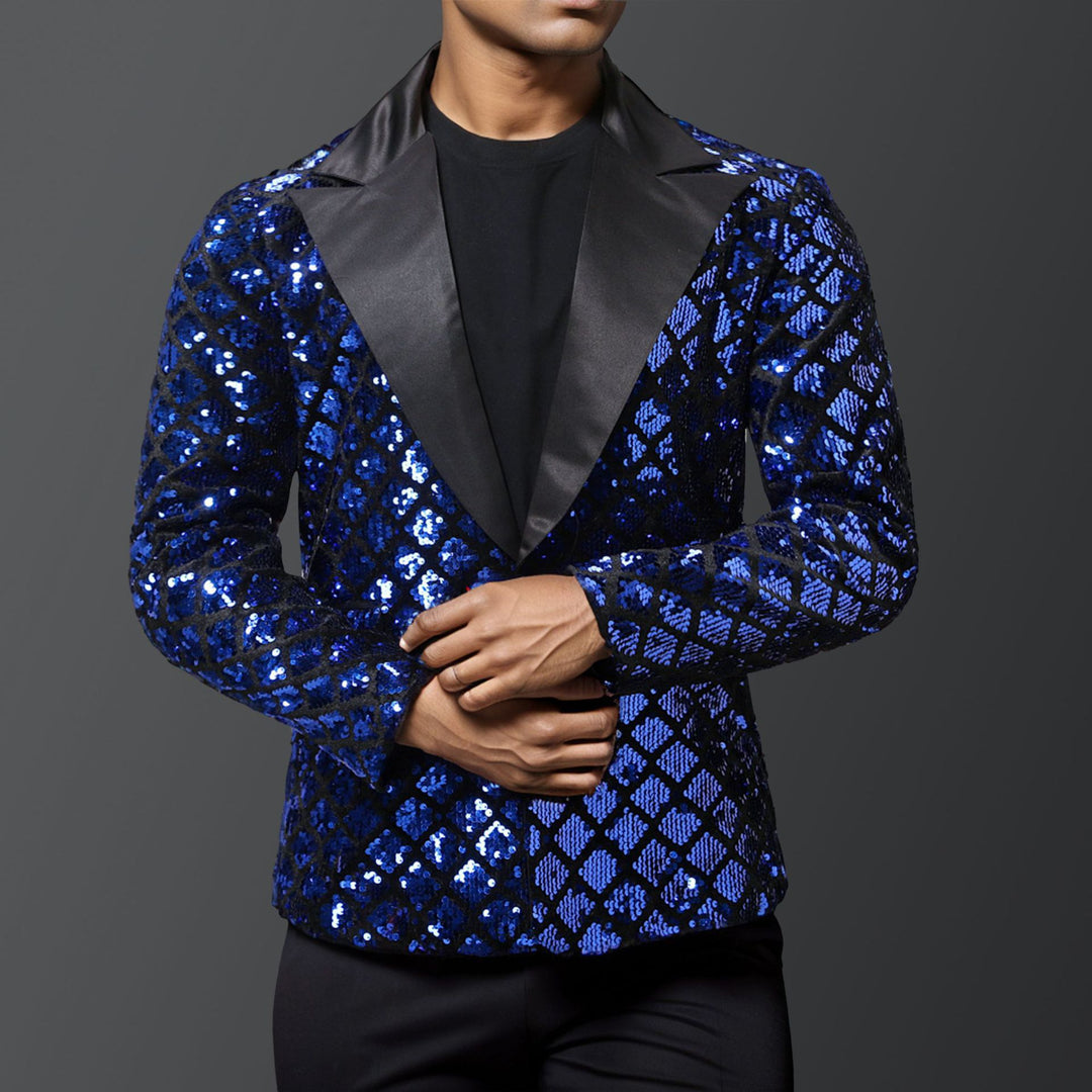 Elegant sequin blazer for men with luxurious design Lune London