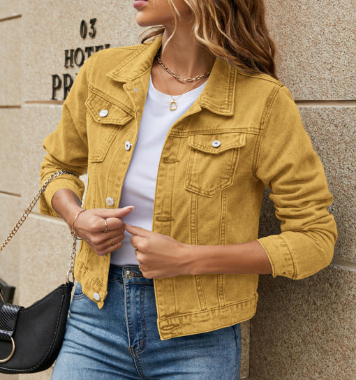 Women's denim jacket with modern cut and practical pockets Amarae
