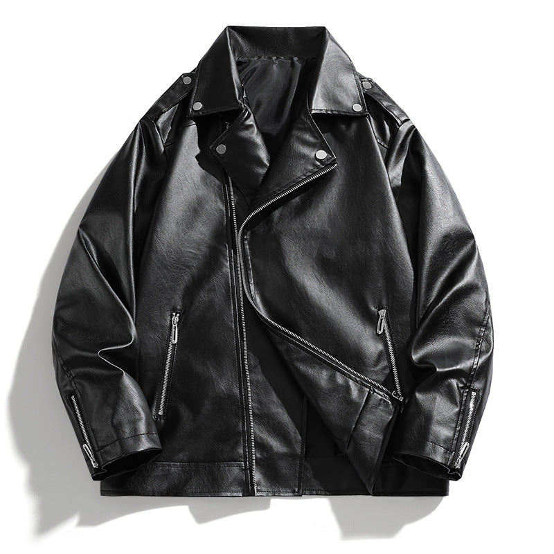 Stylish motorcycle jacket for men in faux leather Lune London