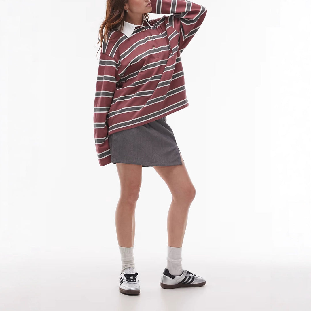 Loose striped casual sweater for ladies Lune London