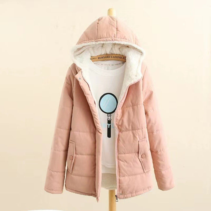 Ladies quilted winter coat with hood and warm inner lining Amarae
