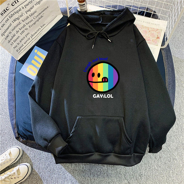 Women's hoodie with colorful graphic print Chic & Stil