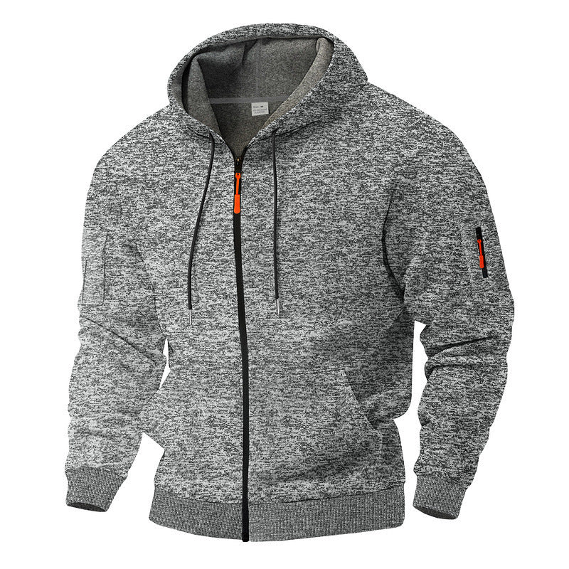 Men's hoodie jacket with high-performance zipper and practical side pockets Chic and style