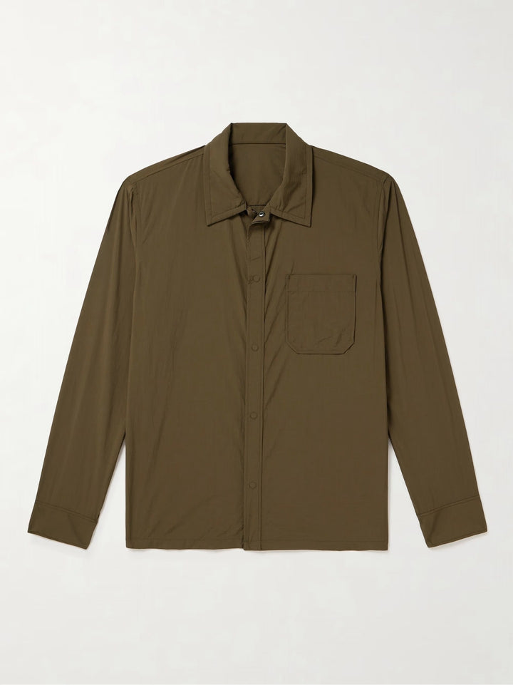 Trendy long sleeve shirt jacket for women with pocket Lune London