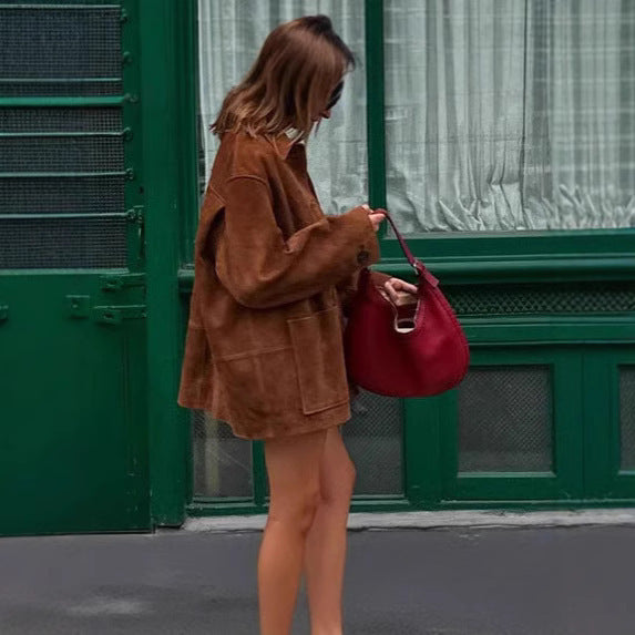 Lune London casual suede jacket for women