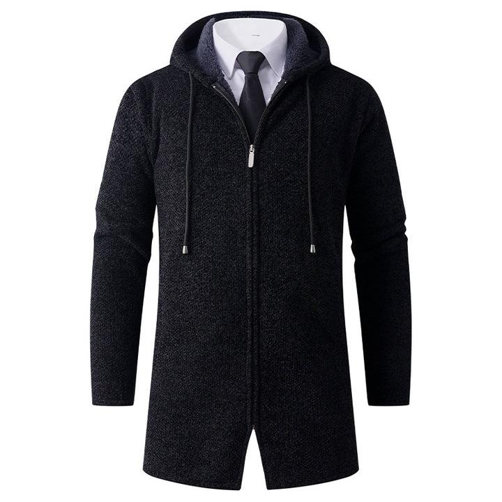 Casual hoodie jacket for men with exposed zipper and practical hood Lune London