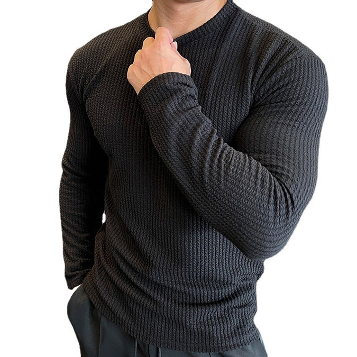 Men's long sleeve T-shirt in structured fabric Amarae