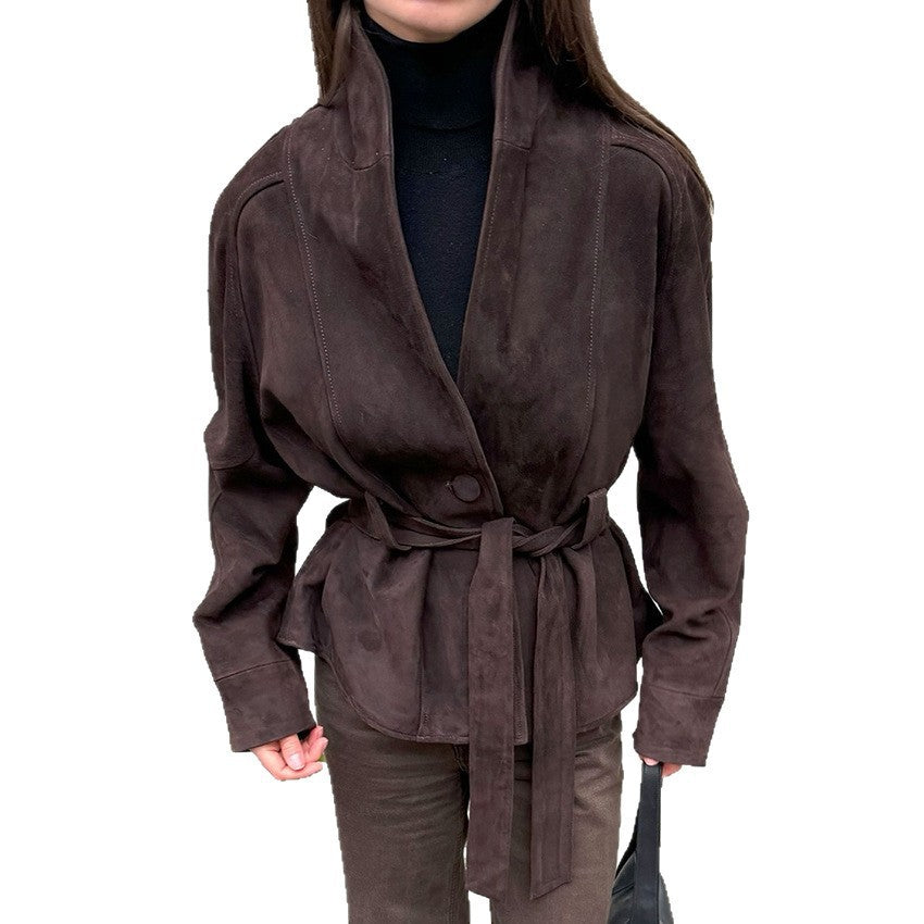 Women Elegant Reversible Suede Blazer Jacket High Quality Lune London