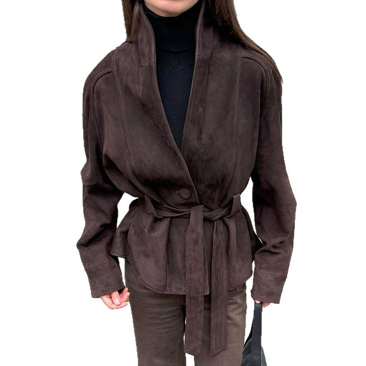 Women Elegant Reversible Suede Blazer Jacket High Quality Lune London