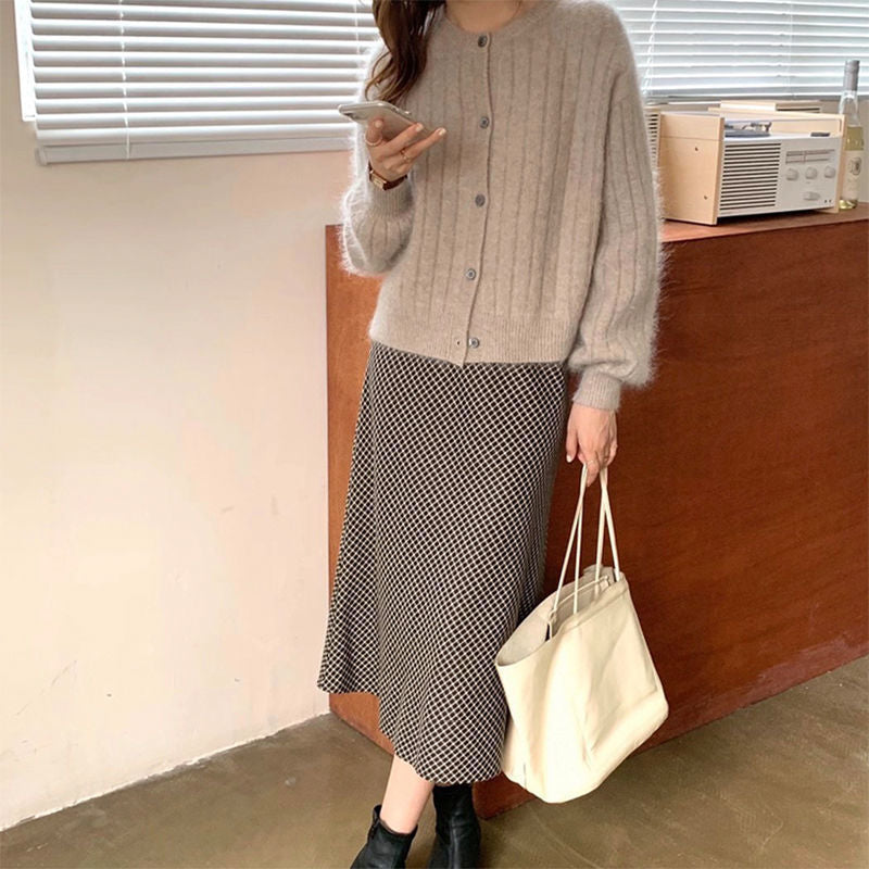 Cardigan à boutons confortable pour femmes avec texture côtelée Chic & Stil