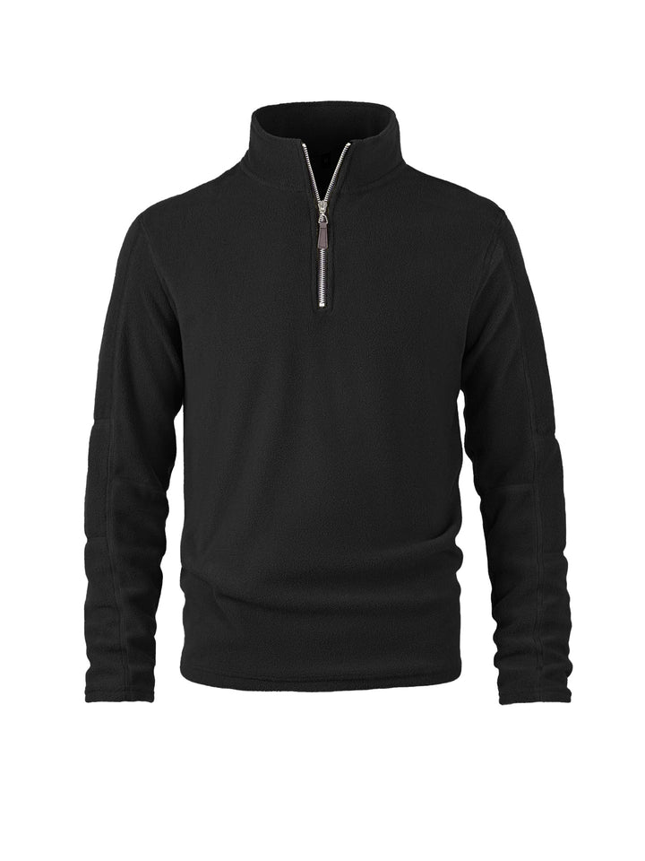Fleece pullover for men with a high collar and practical zip details Lune London