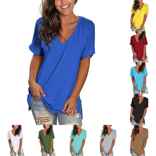 Amarae Casual V neck T-shirt for Women