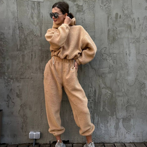 Amarae Soft Faux Fur Loungewear Set for Women