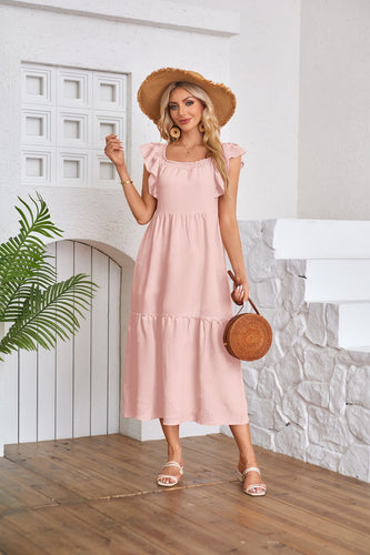 Maxi dress for women with ruffle details Amarae