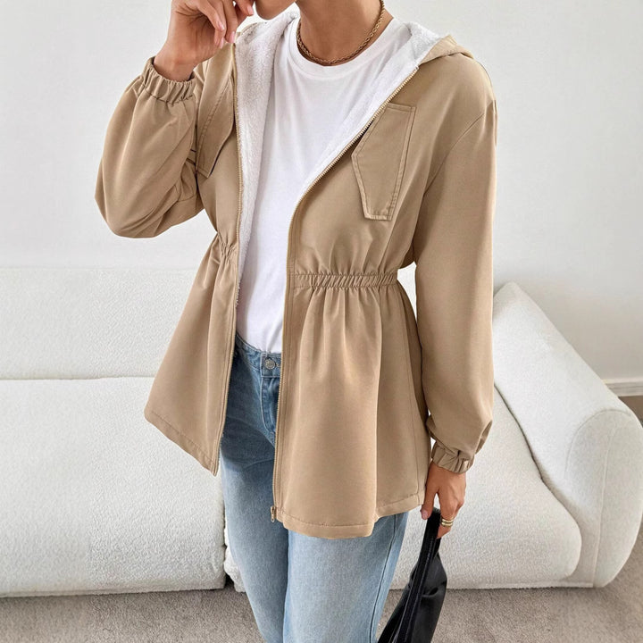 Casual hooded jacket for women with elastic waist Lune London