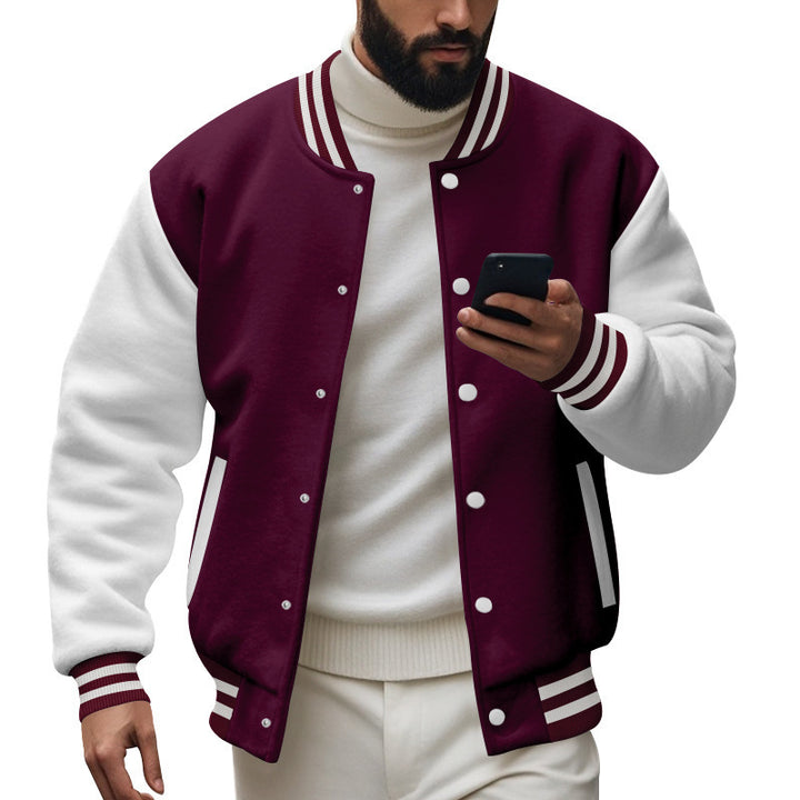 Casual bomber jacket for men with contrasting sleeves and a classic fit Lune London