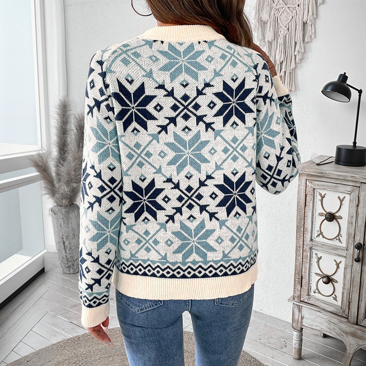 Ladies knitted sweater Scandinavian style Lune London