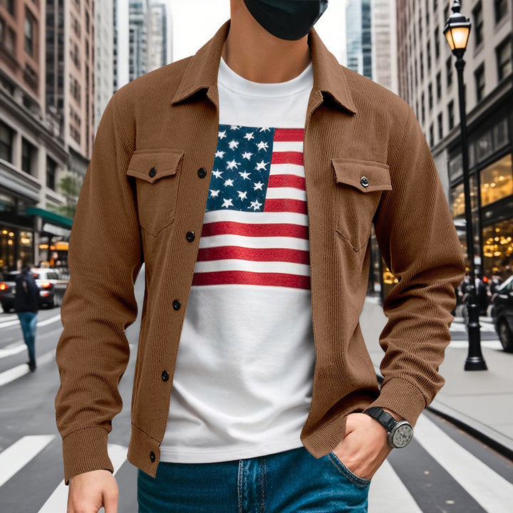 Casual shirt jacket for men with structured design Lune London
