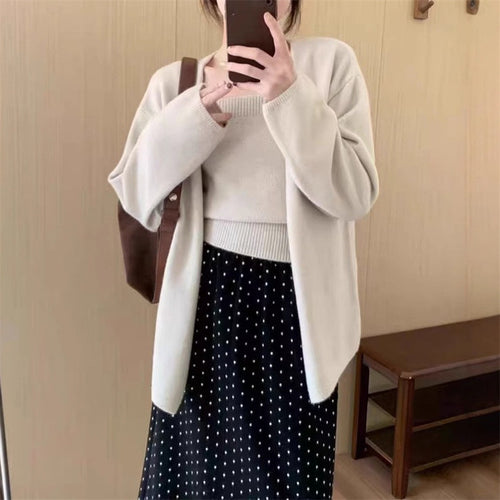 Ladies lightweight knitted cardigan with open design and soft material Amarae