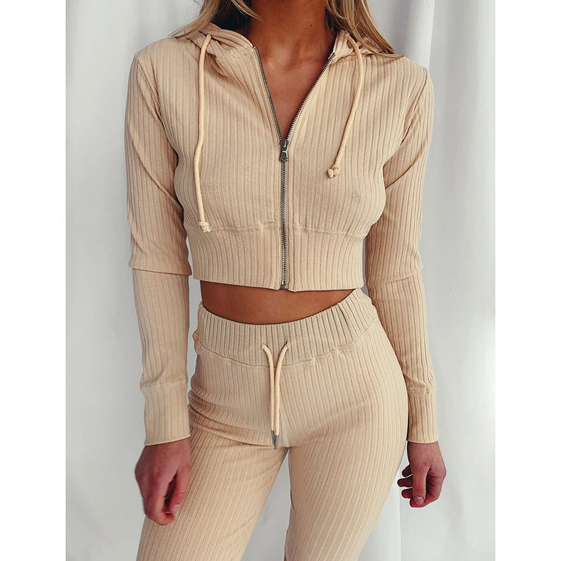 Dames Ensemble de Crop Top Sportif et Leggings Chic & Stil