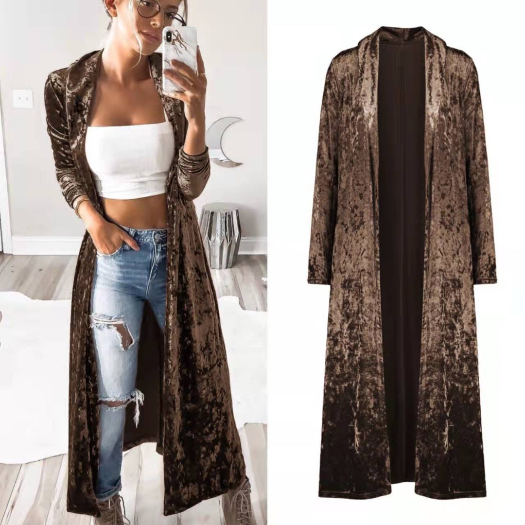 Lady Velvet Duster Coat Amarae