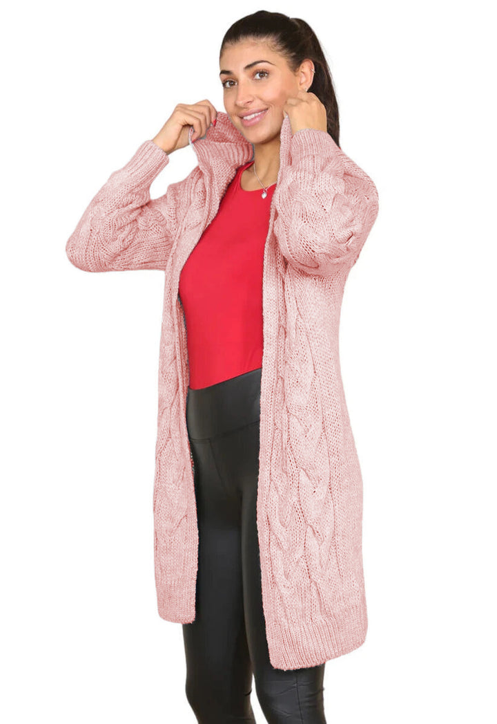 Women's cardigan with oversized cut and artistic cable pattern Lune London