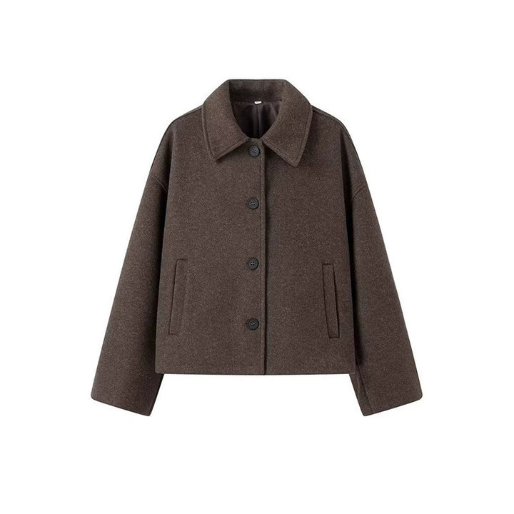 Ladies short wool coat in oversized style with button closure Lune London