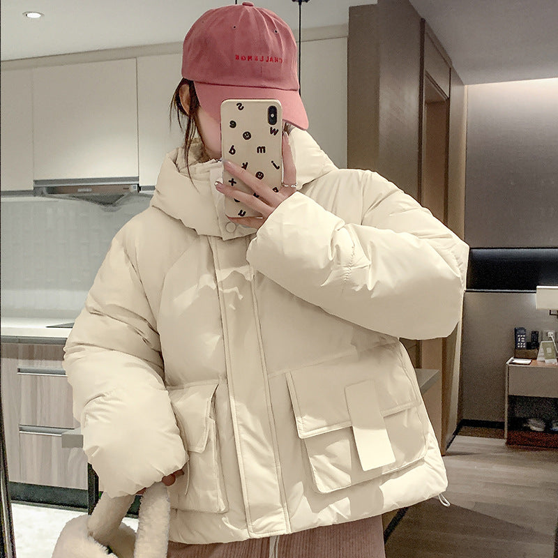 Ladies short insulated down jacket with practical pockets Amarae