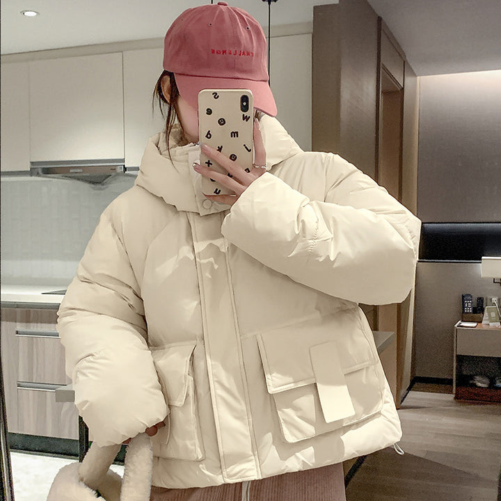 Ladies short insulated down jacket with practical pockets Amarae