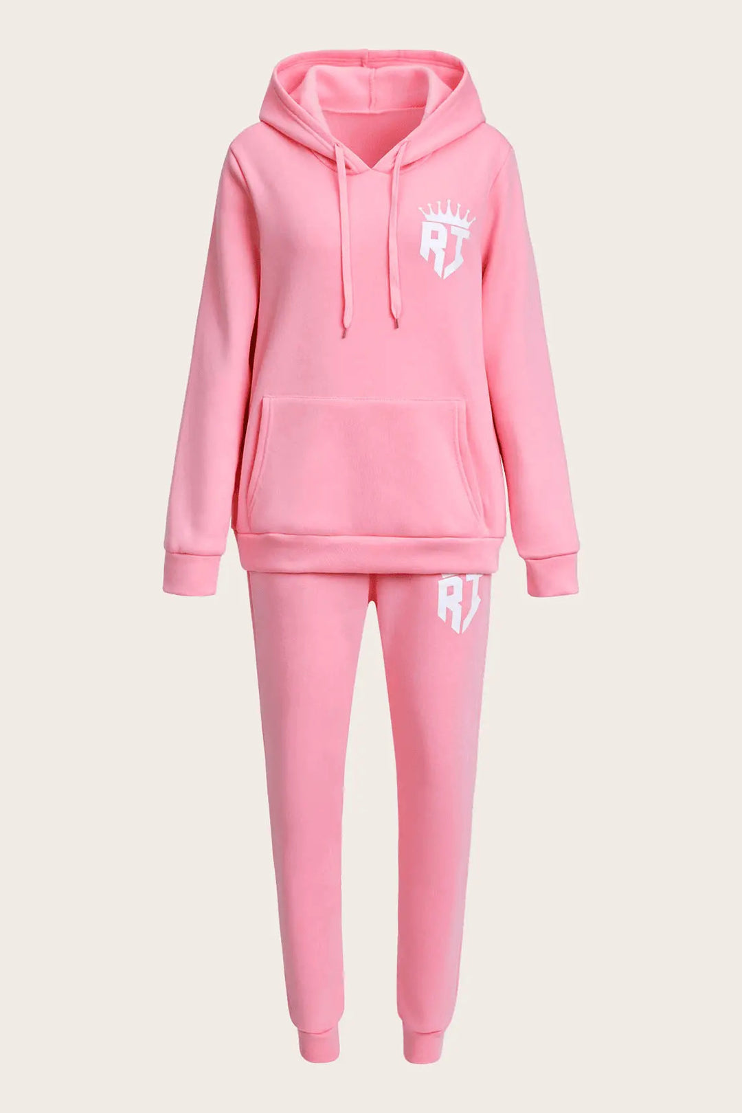 Cozy hoodie and jogger pants set for women with a practical kangaroo pocket design Lune London