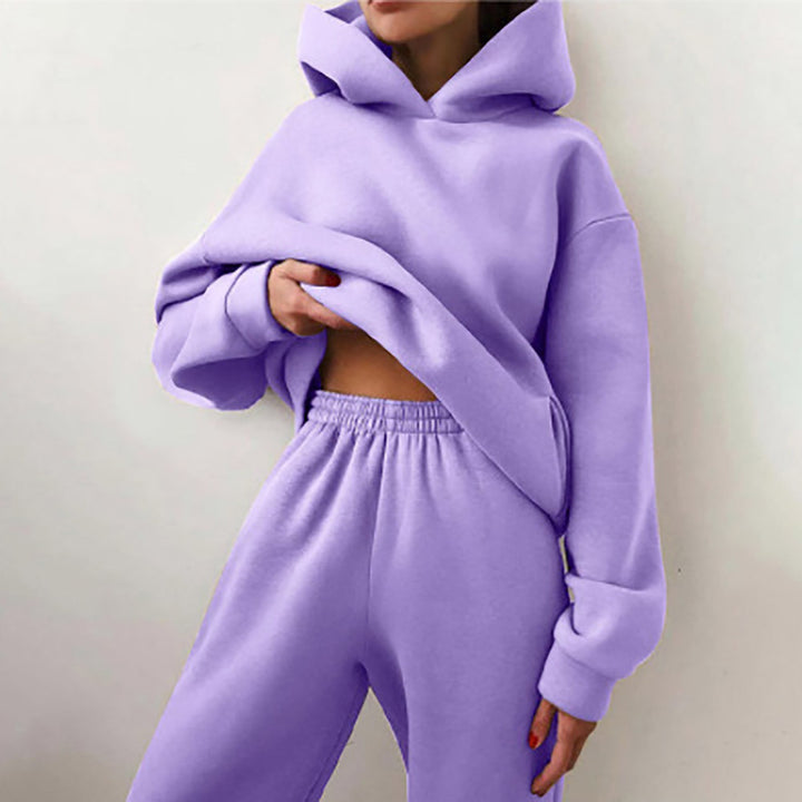 Ensemble de sweat à capuche surdimensionné et de pantalon de jogging pour femmes Chic & Stil