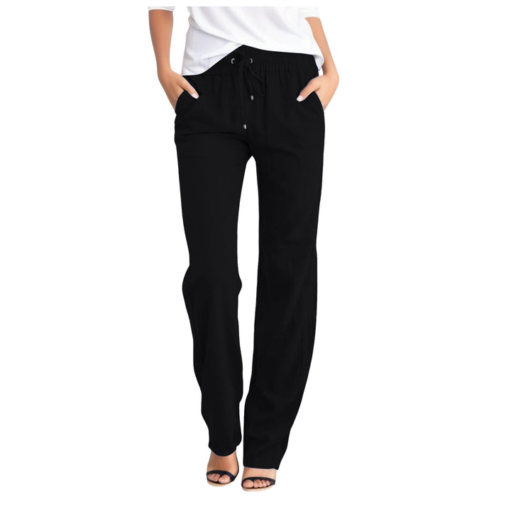 Comfortable leisure pants for women with elastic waistband and practical side pockets Lune London