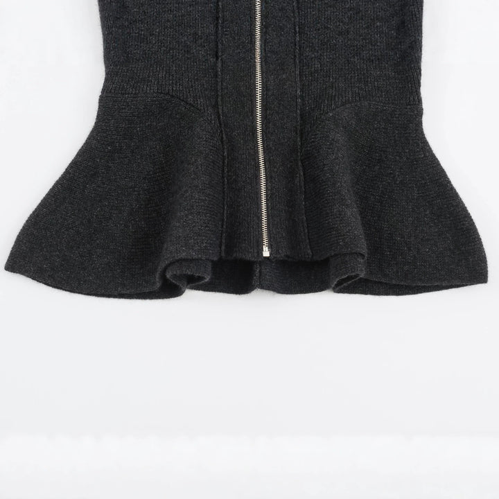 Women’s cardigan with zipper and peplum cut Amarae